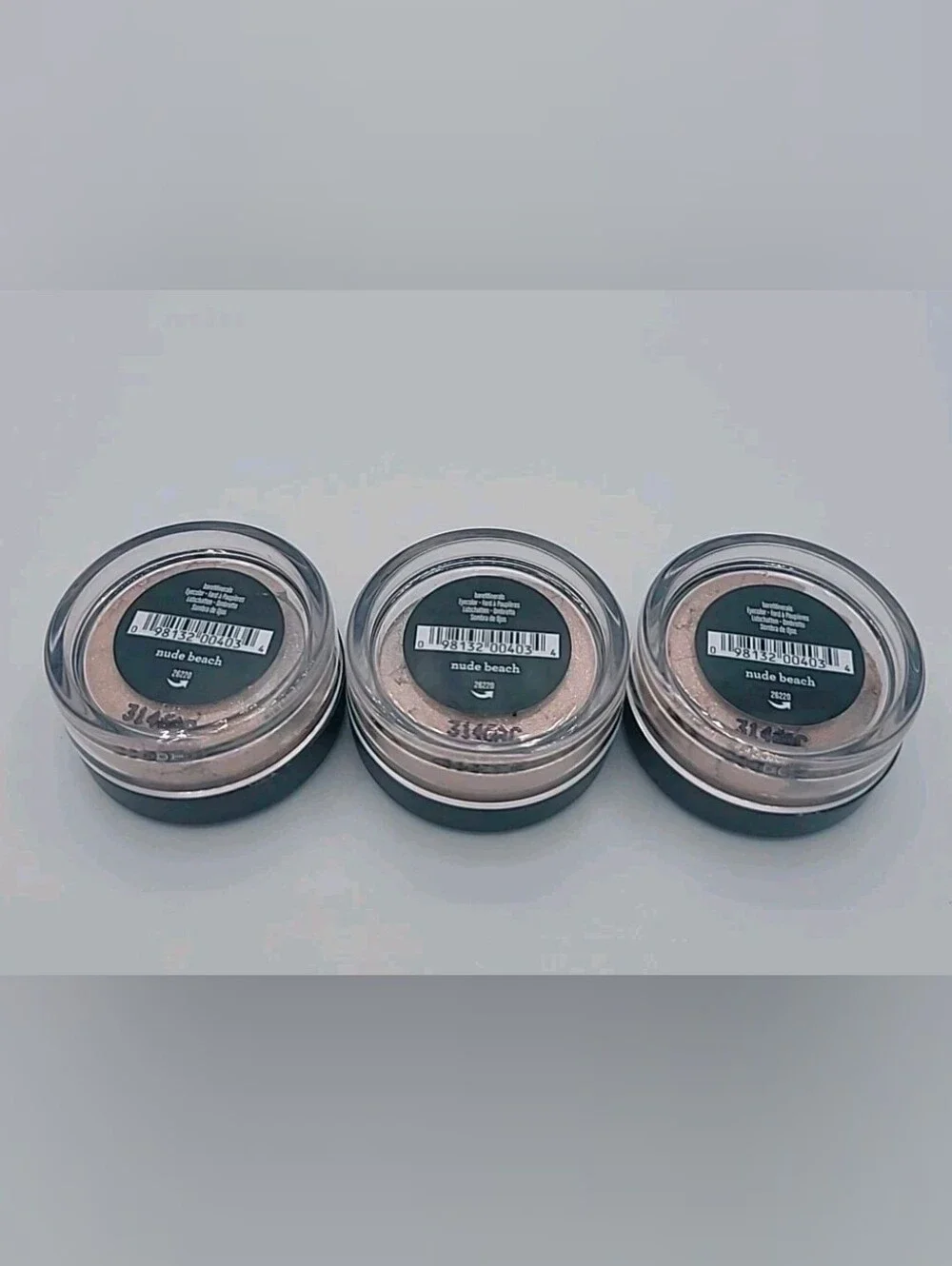 NEW 3x bareMinerals Eye Shadow Nude Beach Loose Powder 0.02 oz Each Sealed